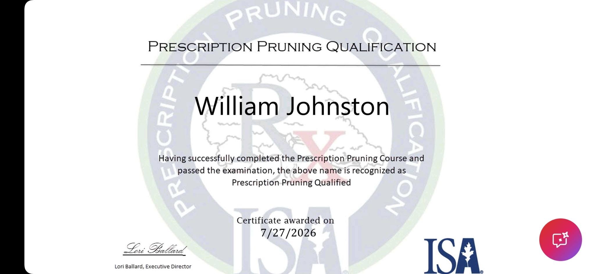 ISA Board Certified Master Arborist badge