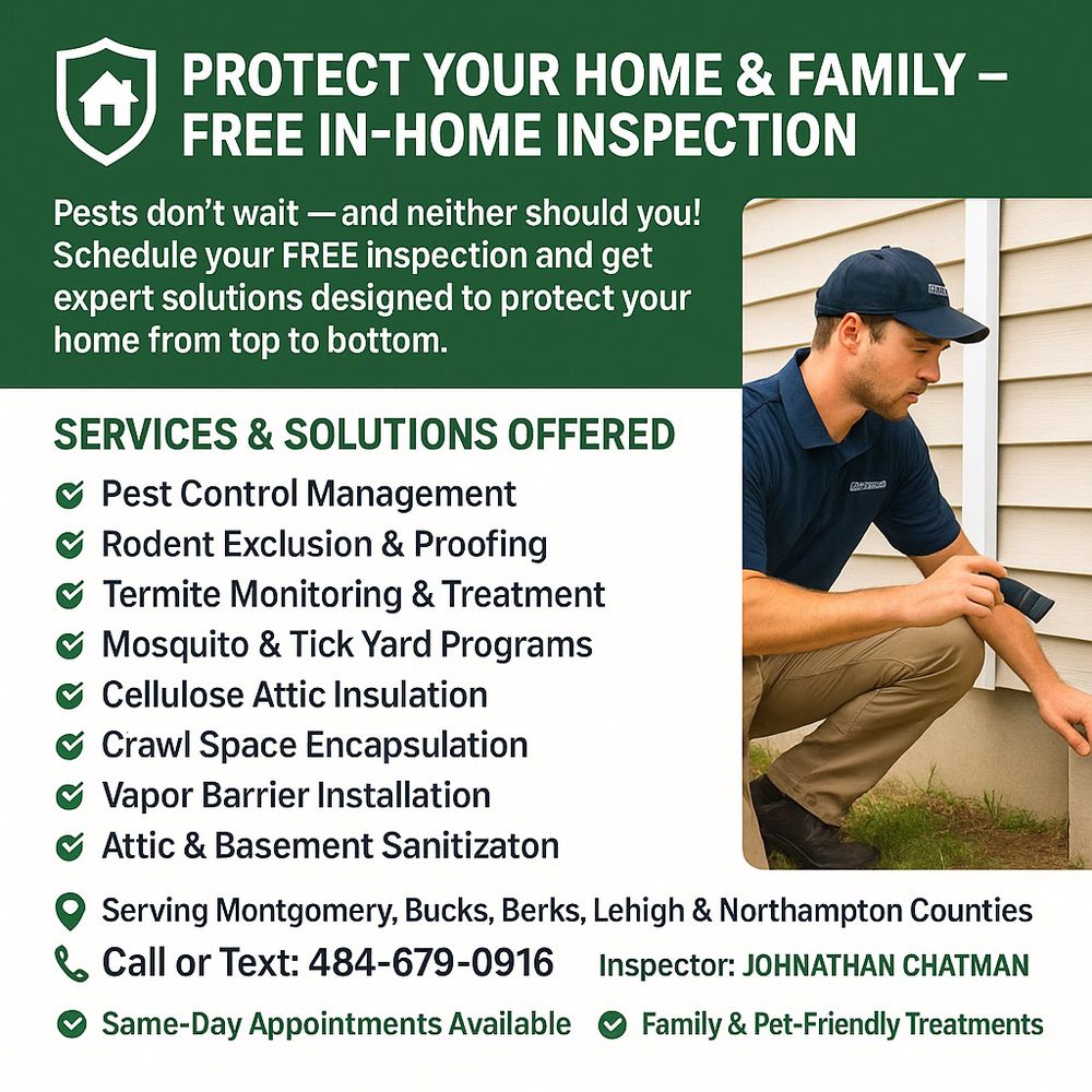 Pest Control Services Company company Pest Control Management in Montgomery County, PA
