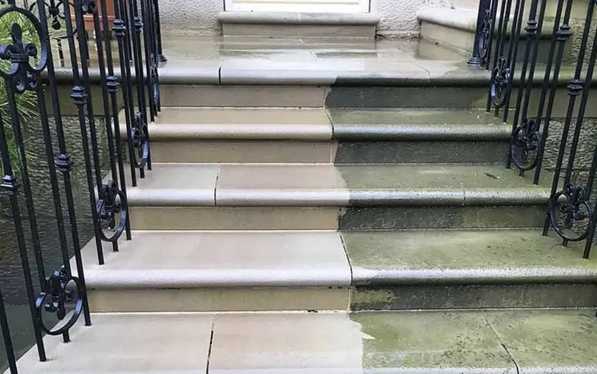 Signature Property Care crew pressure washing a Sudbury property
