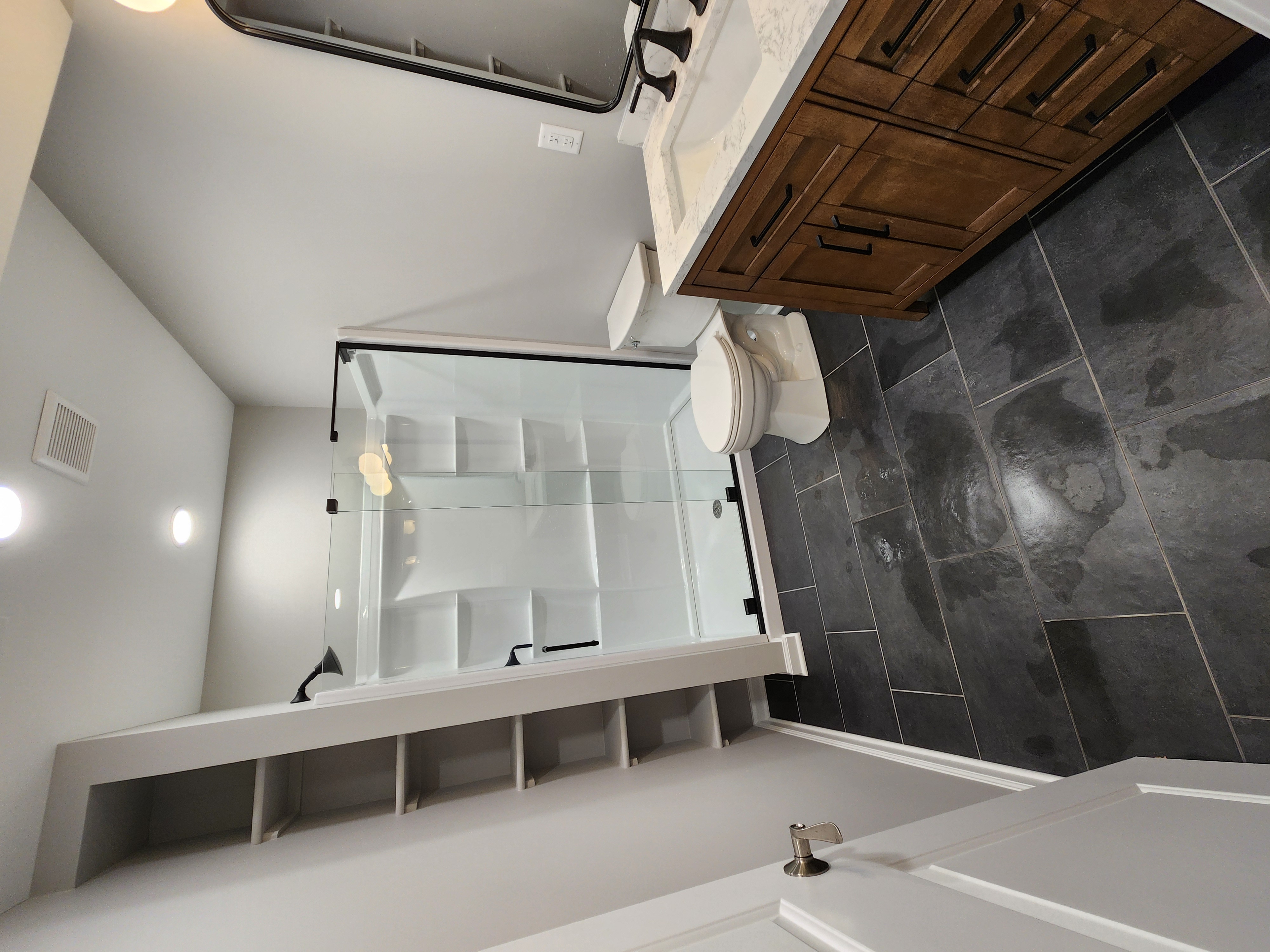Mitten Made bathroom flooring and waterproofing