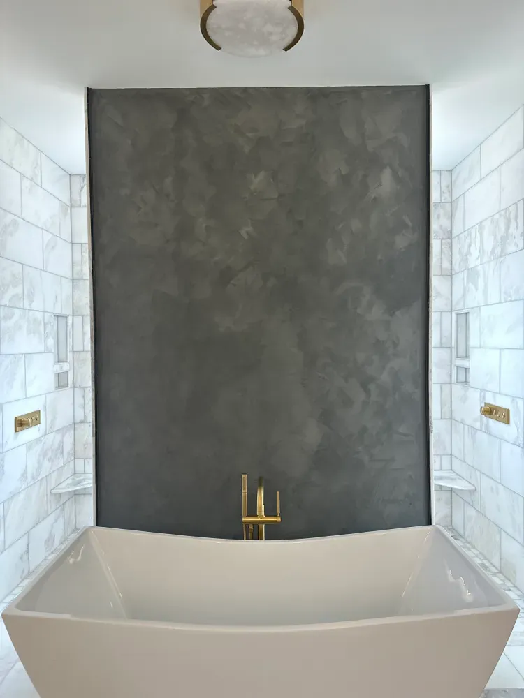Limewash feature wall detail (feature photo)