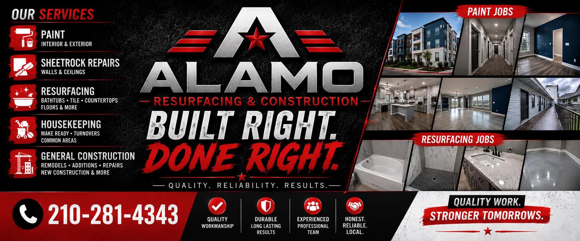  for Alamo Resurfacing and Construction   in San Antonio, TX