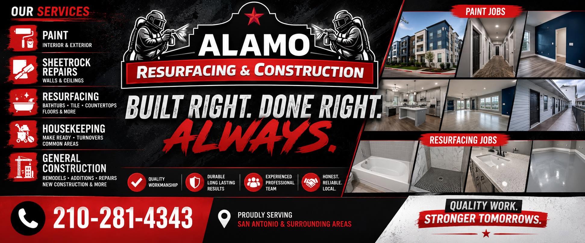  for Alamo Resurfacing and Construction   in San Antonio, TX