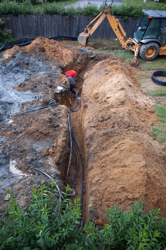 Trenching for Irrigation Lines