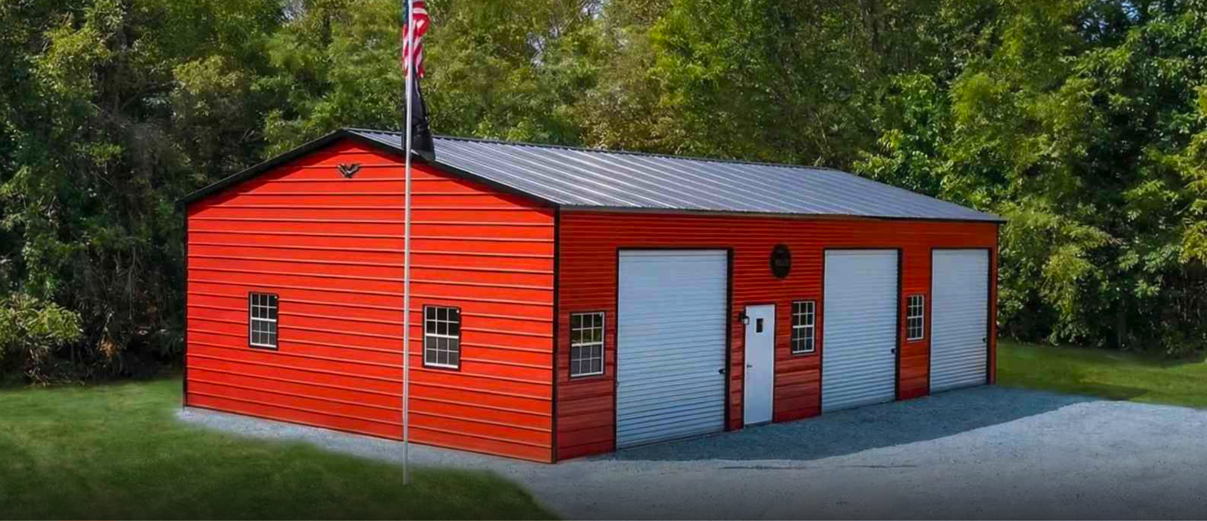 Foreman - Oversized Triple-Bay Metal Garage