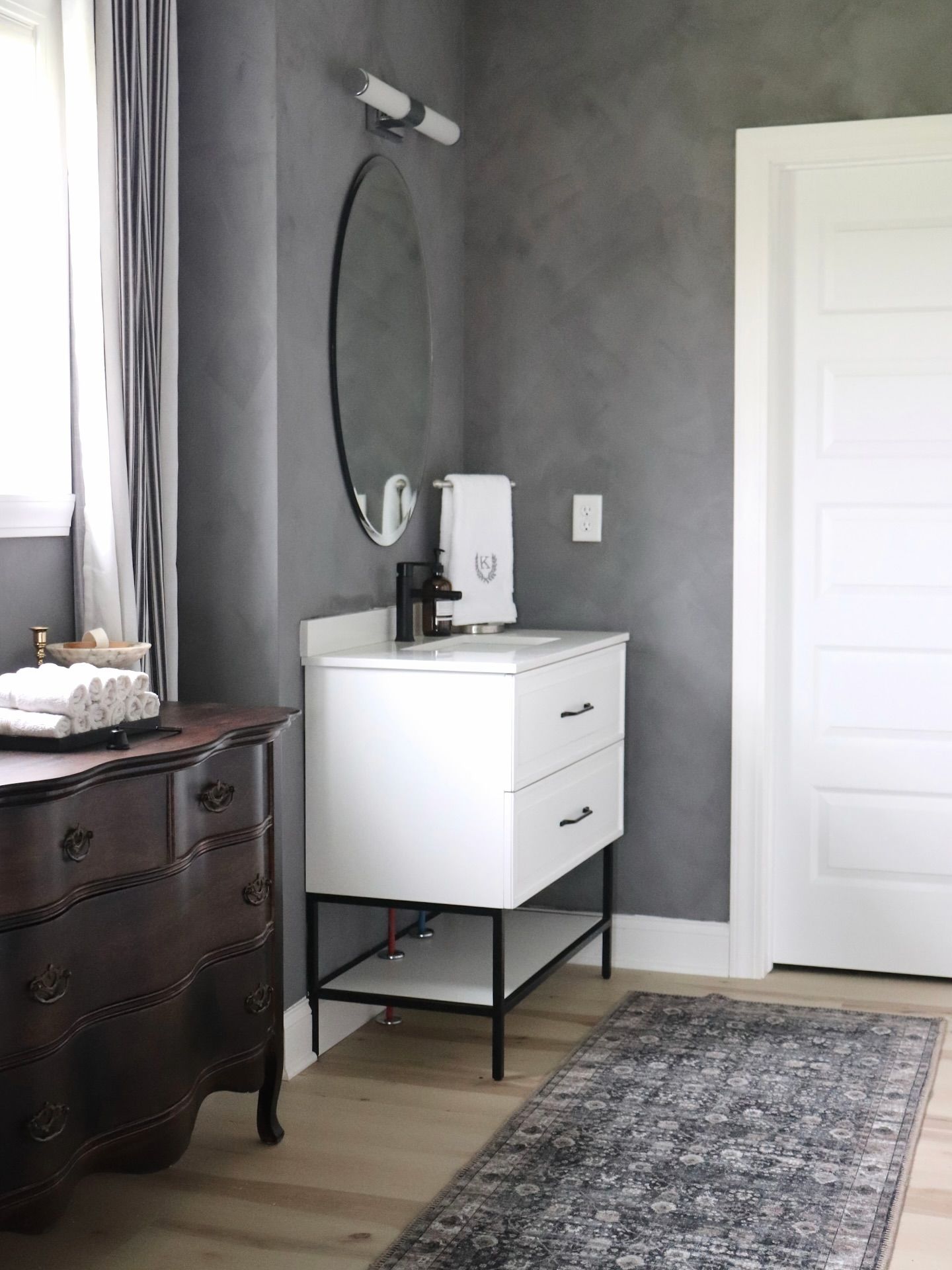 Limewash accent wall
