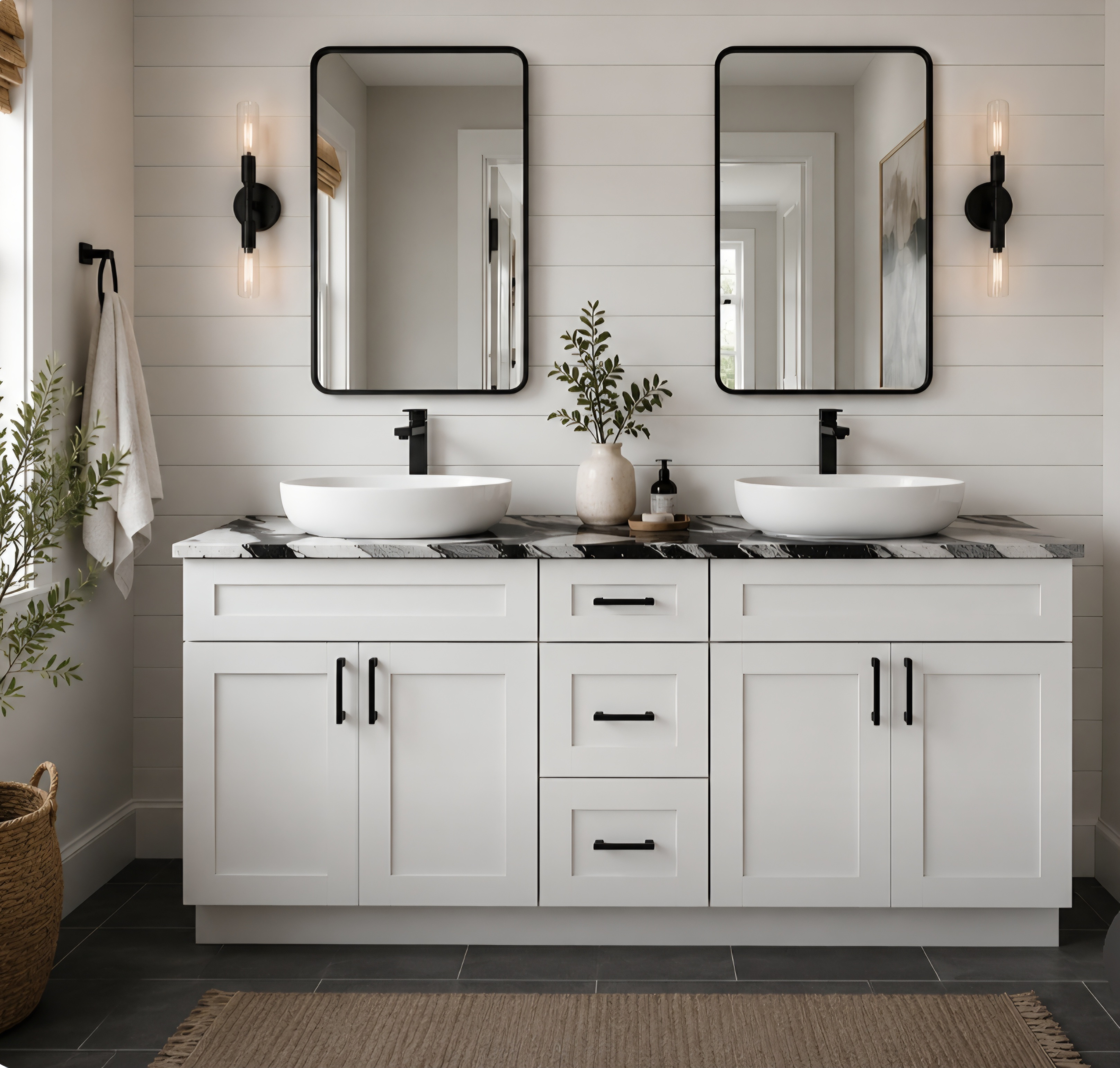 Open shelf bathroom vanity Mandeville Louisiana
