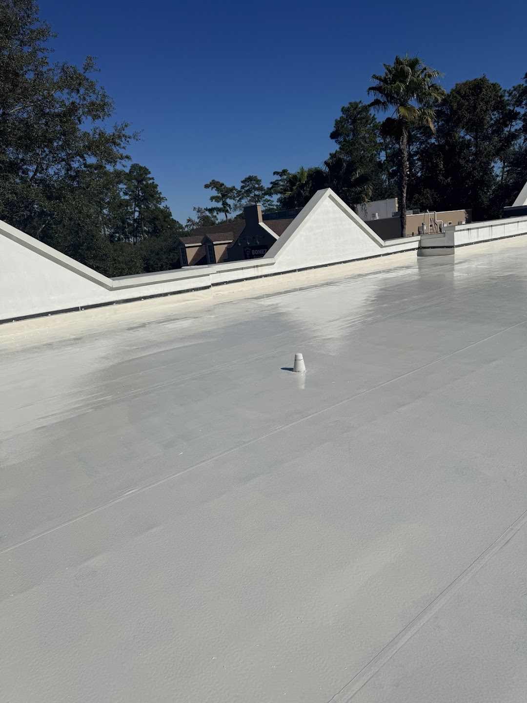Commercial roof after Eco-Seal application — seamless restored surface