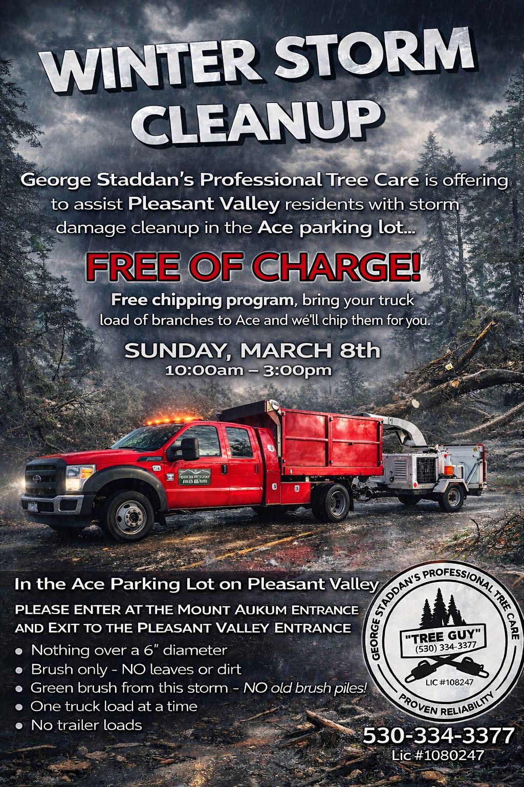  for George Staddan's Professional Tree Care in Placerville, CA