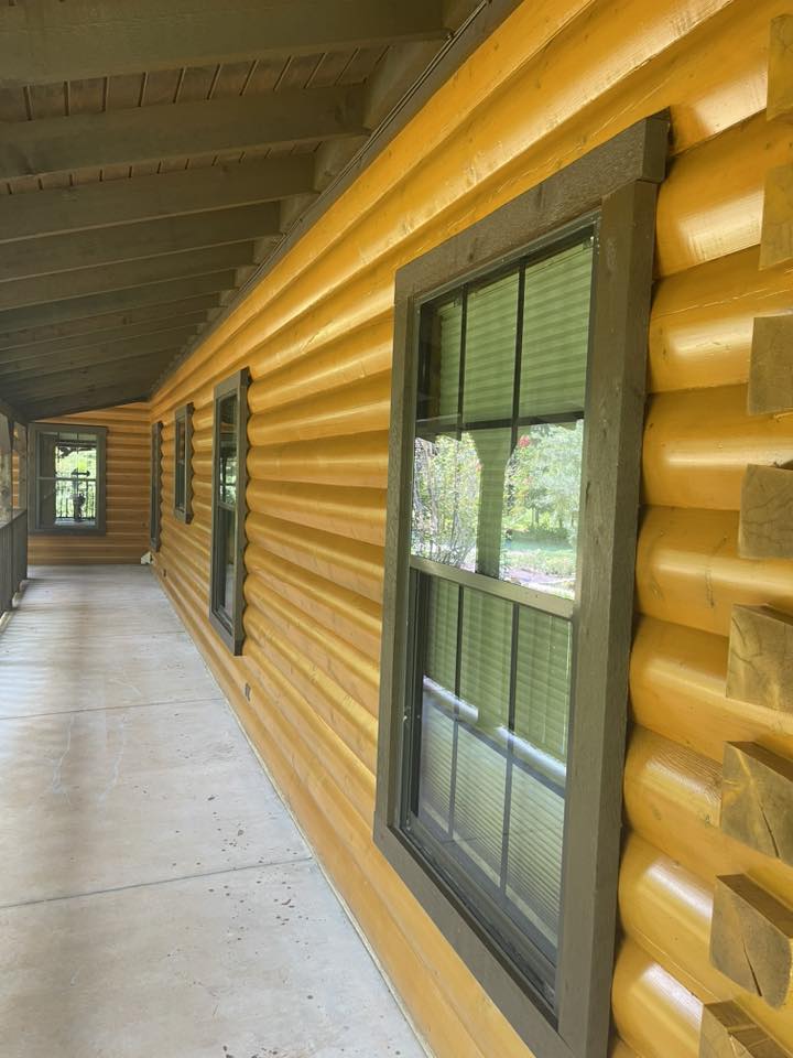 log home restoration company Moss Construction in Longview, TX