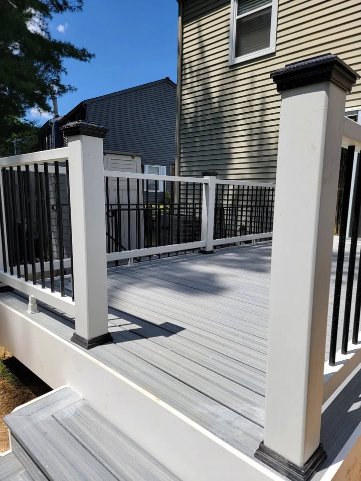 Completed deck build by Quality Works LLC, view 1