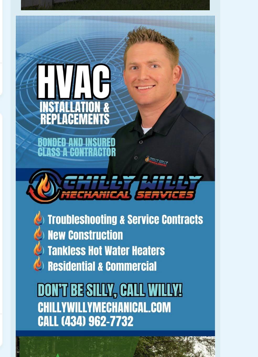 HVAC company Chilly Willy Mechanical in Charlottesville, VA
