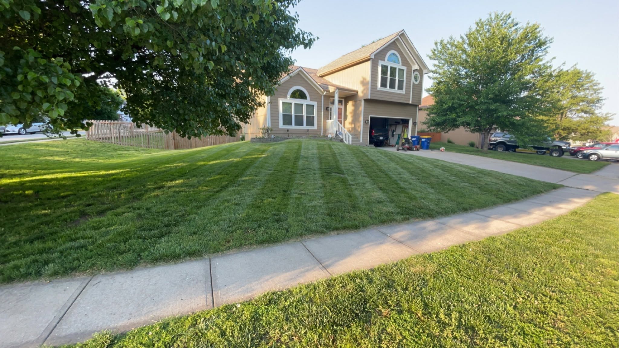 Landscaping project completed in Overland Park, KS by Cutting Edge Lawn Solutions