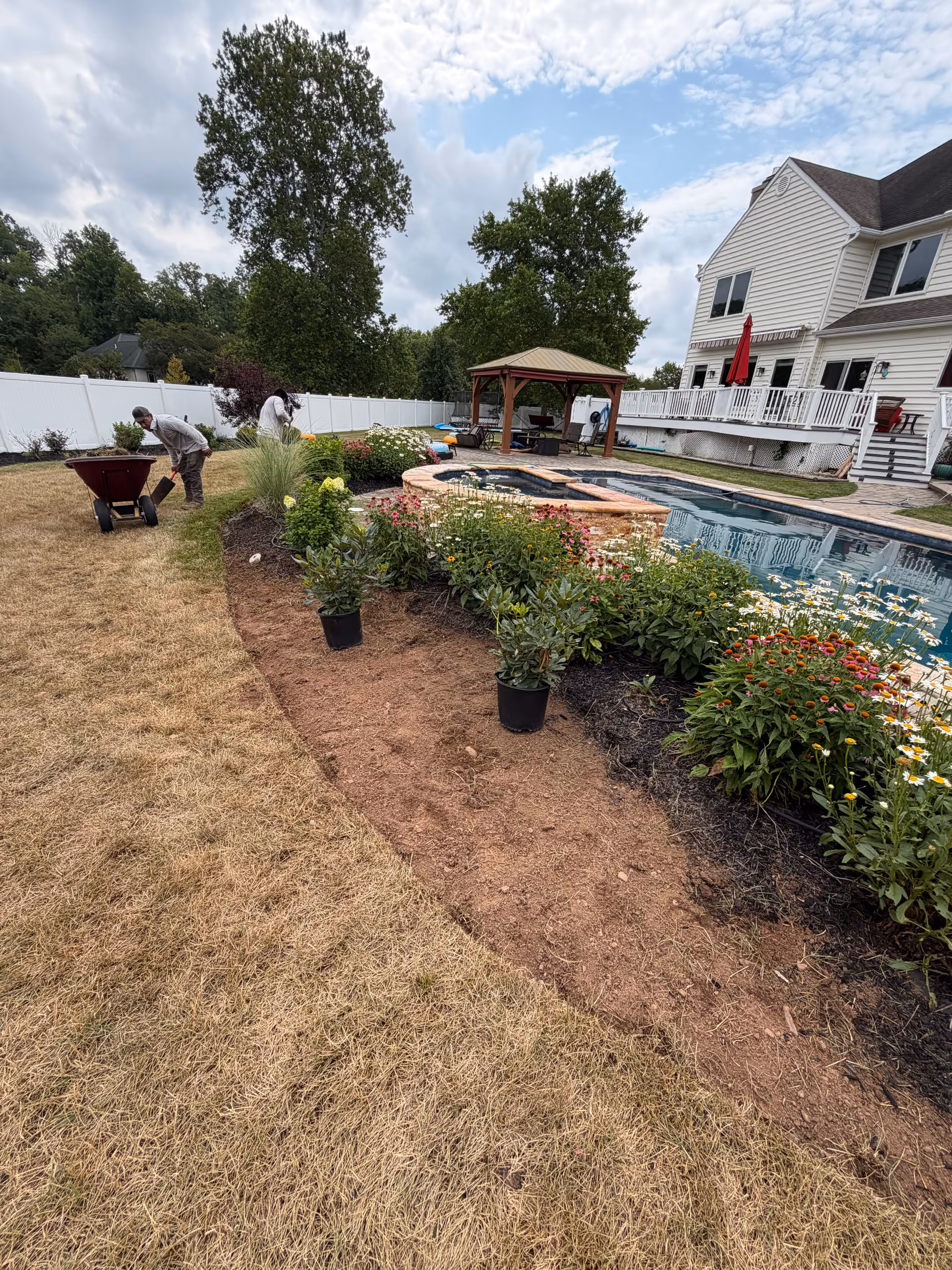 Garden Bed Extension and New Plantings in New Hope