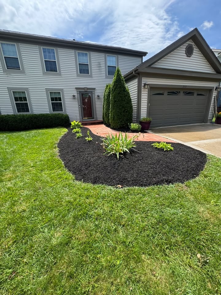 Fresh mulch installation