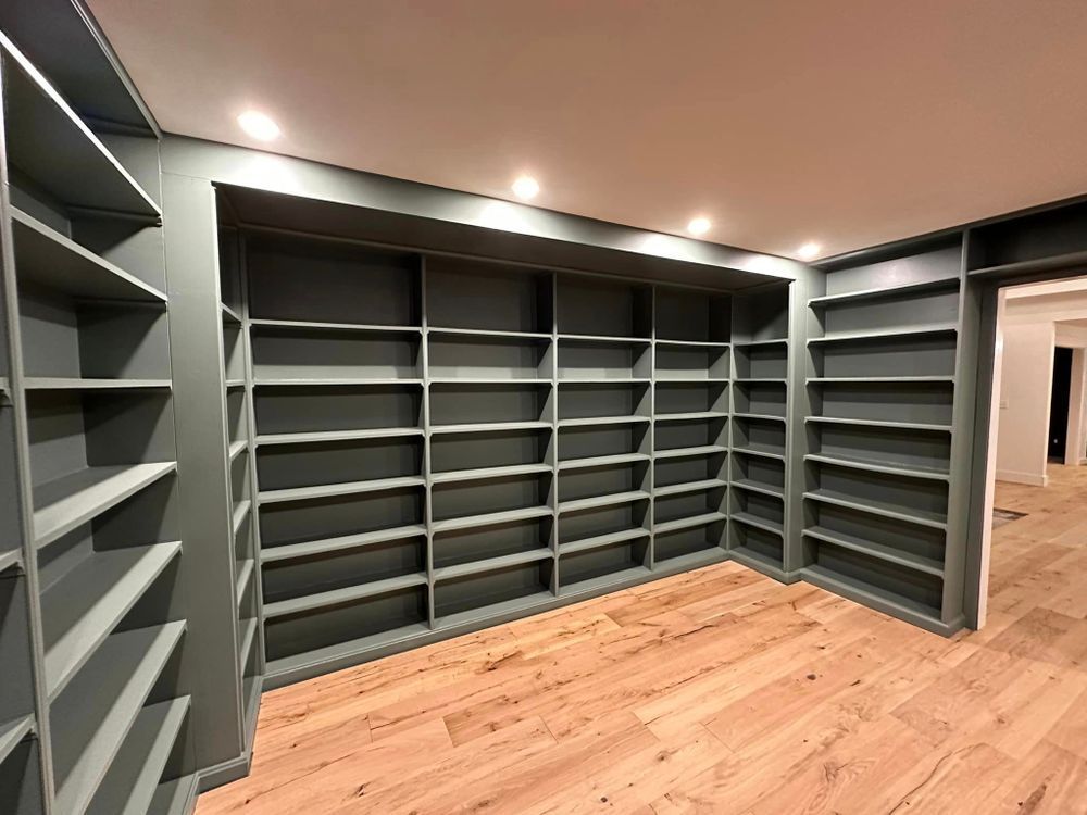 Built-in shelving