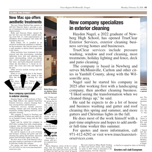 TrueClear featured in the McMinnville News-Register