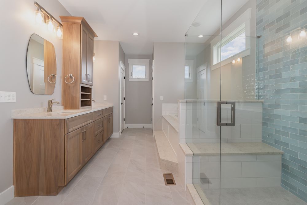 Bathroom with walk-in shower