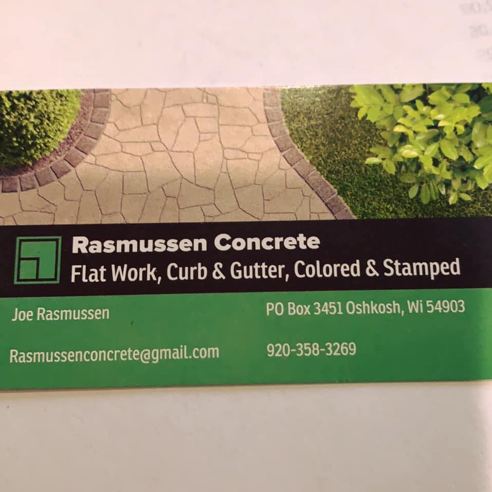  for Rasmussen Concrete in Oshkosh, WI