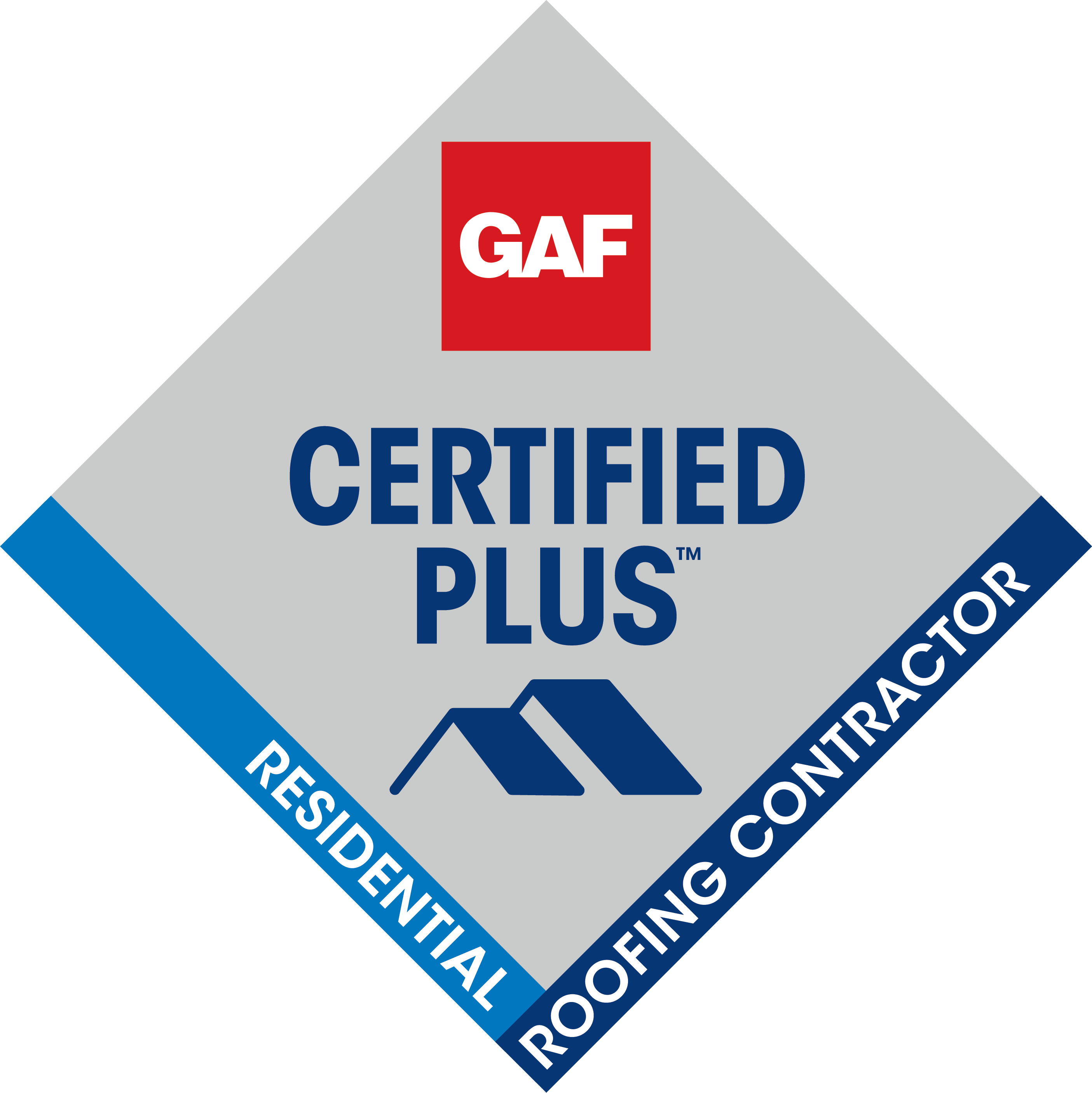 Roofing certification badge
