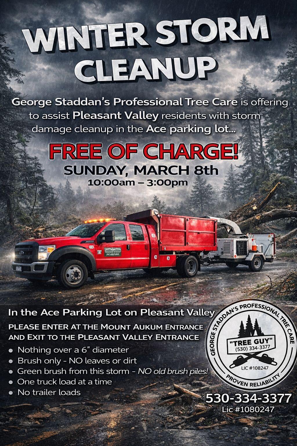 for George Staddan's Professional Tree Care in Placerville, CA