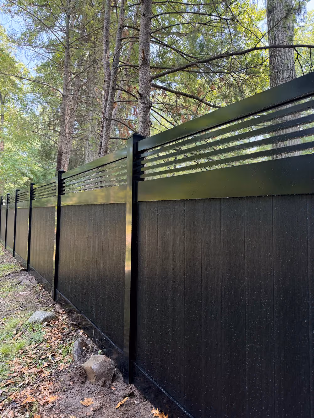 Wood Fence Replaced with Composite in Woodcliff Lake NJ