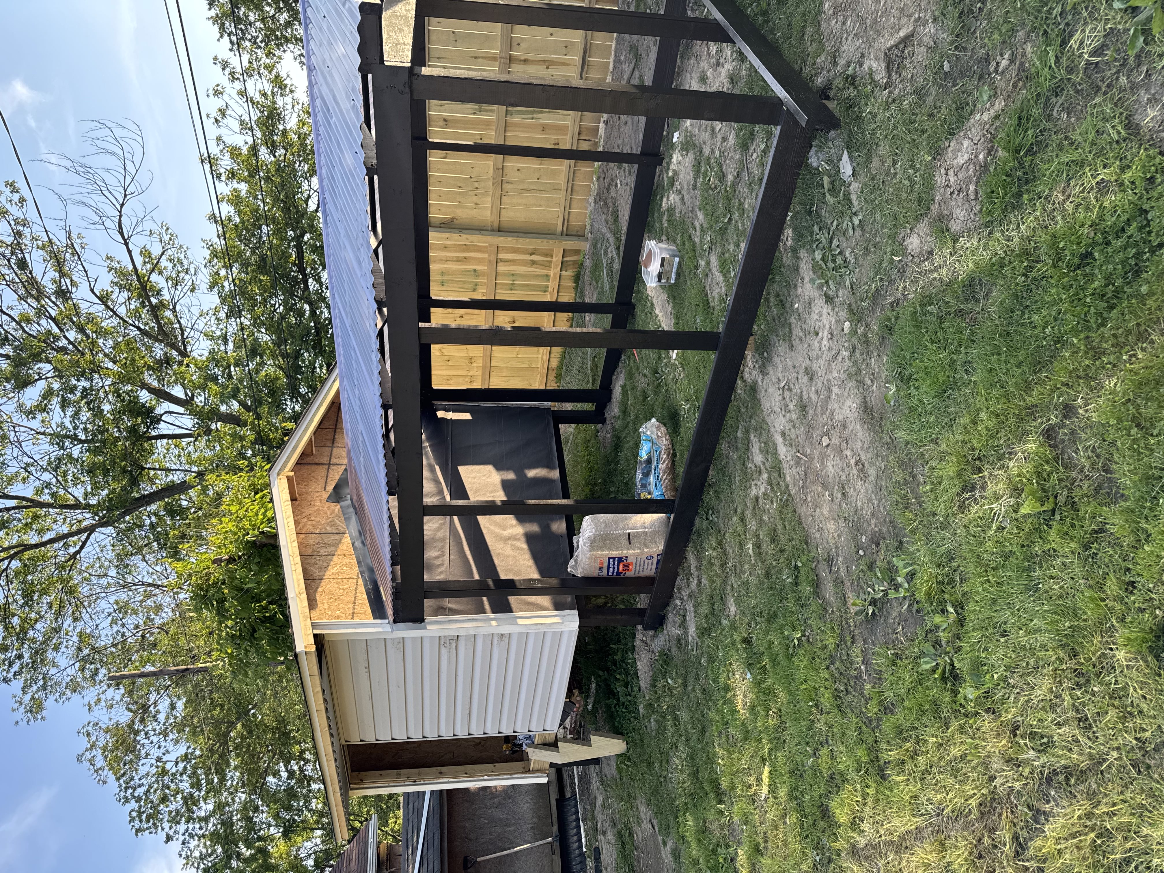 Shed and barn build in progress